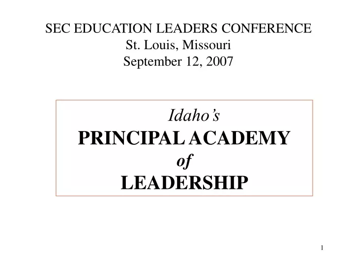 sec education leaders conference st louis