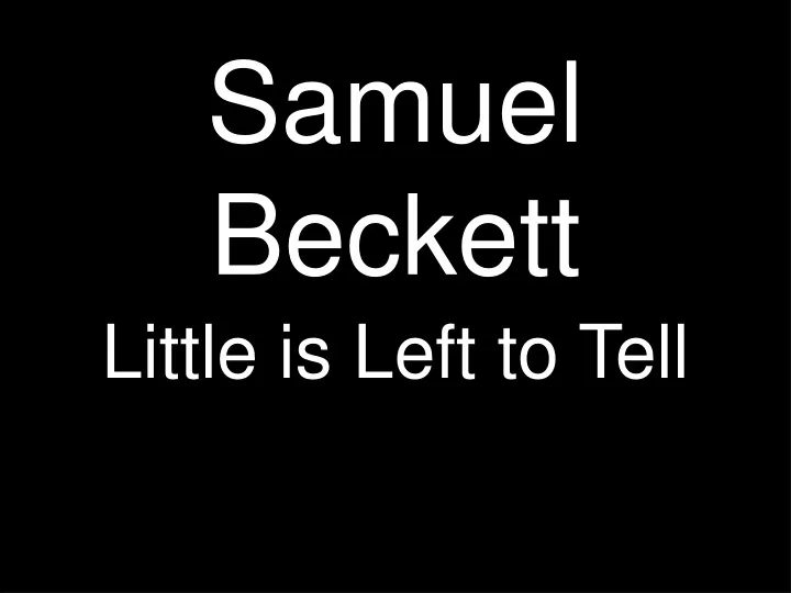 samuel beckett