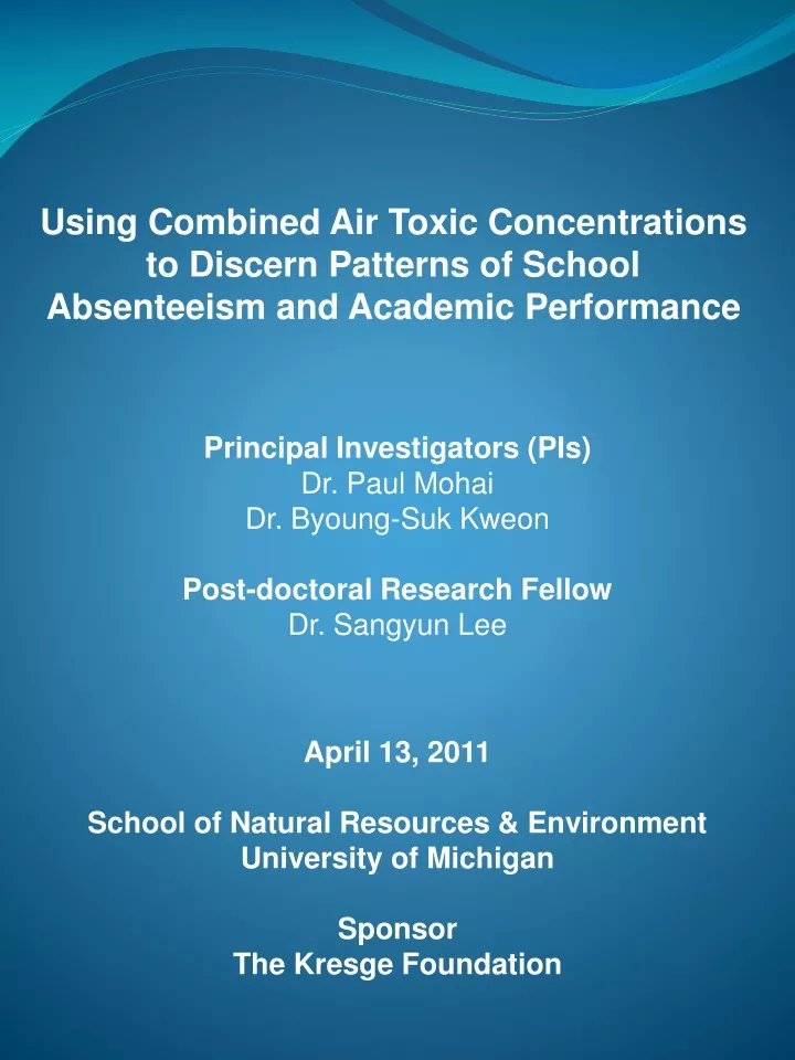 using combined air toxic concentrations