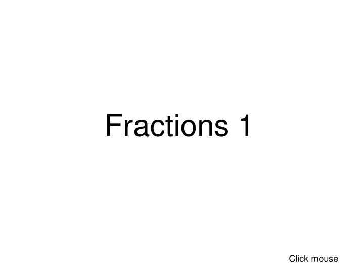 fractions 1