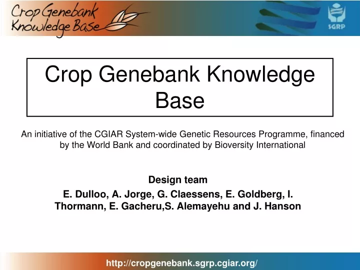 crop genebank knowledge base
