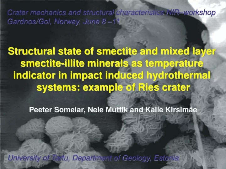 crater mechanics and structural characteristics