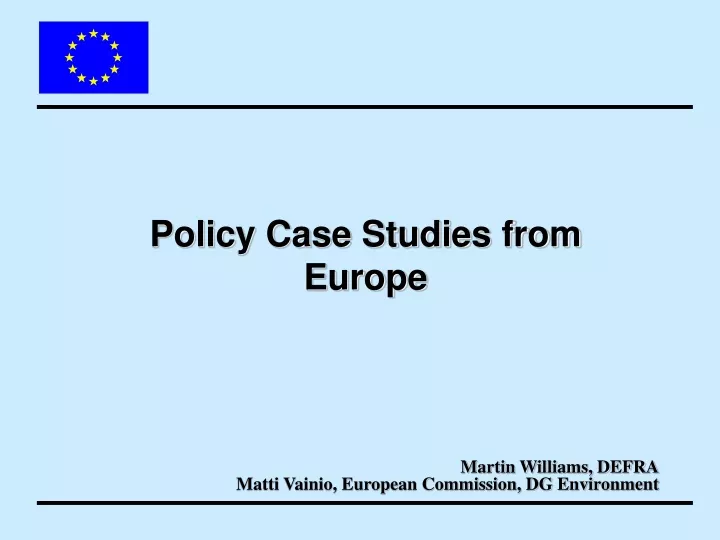 policy case studies from europe