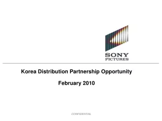 Korea Distribution Partnership Opportunity February 2010
