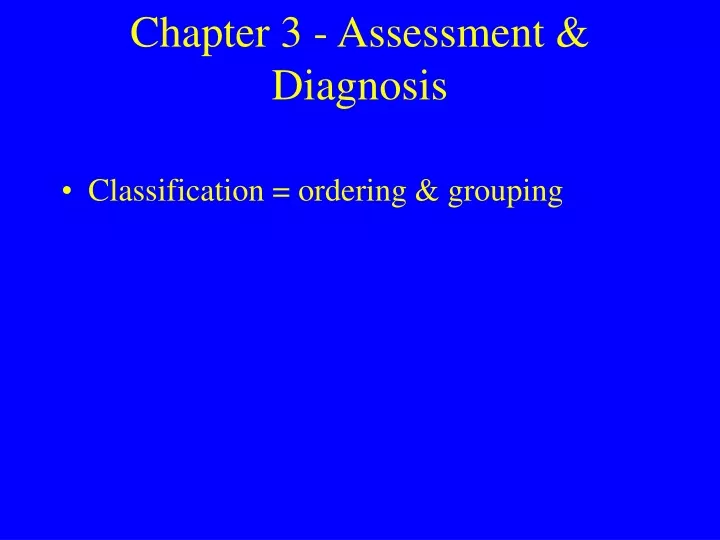 chapter 3 assessment diagnosis