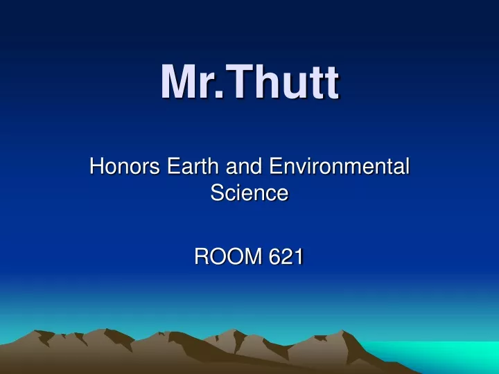 mr thutt