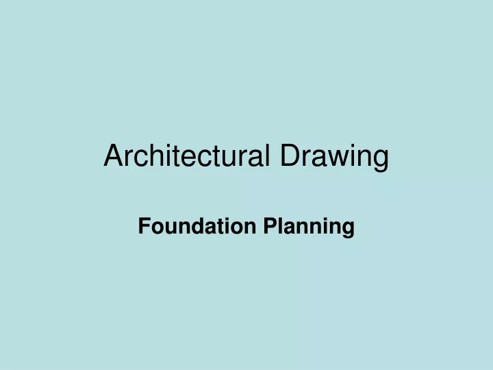 foundation planning