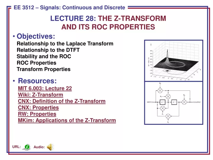 lecture 28 the z transform and its roc properties