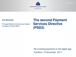 The second Payment Services Directive (PSD2)