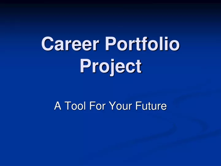 career portfolio project