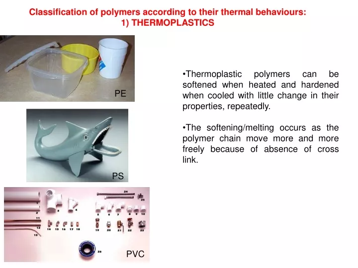 classification of polymers according to their