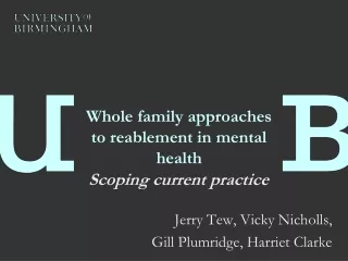 Whole family approaches to reablement in mental health