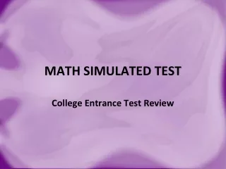 MATH SIMULATED TEST