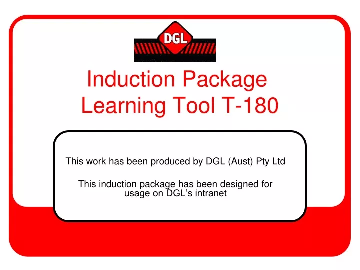 induction package learning tool t 180
