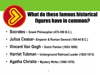 What do these famous historical figures have in common?