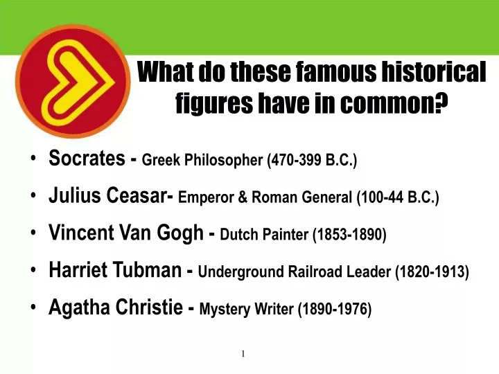 what do these famous historical figures have in common