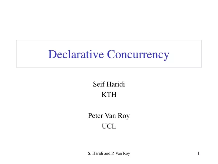 declarative concurrency