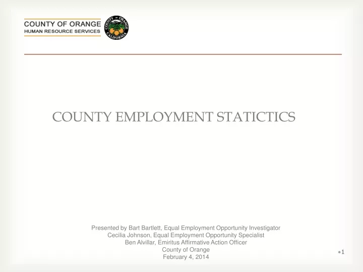 county employment statictics