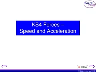 KS4 Forces –  Speed and Acceleration