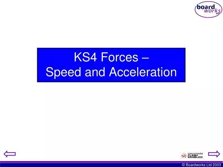 ks4 forces speed and acceleration