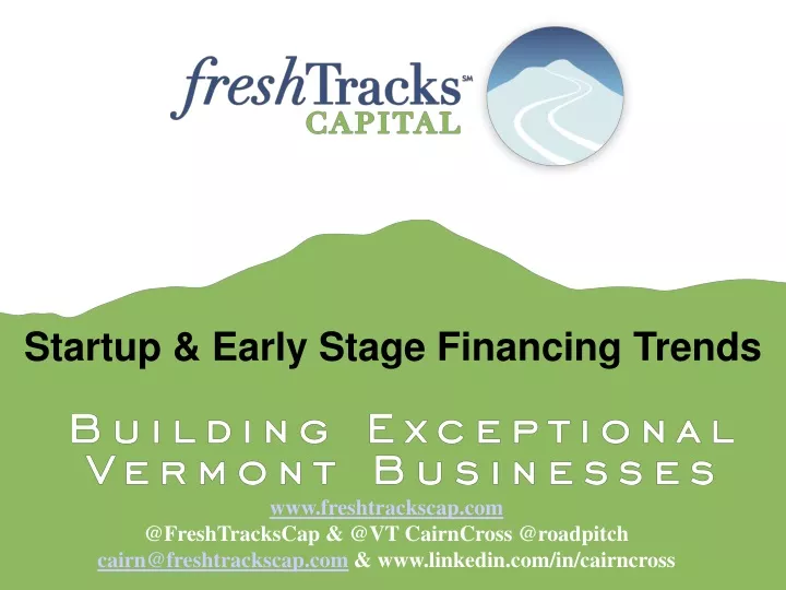 startup early stage financing trends