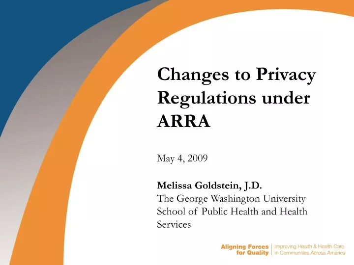 changes to privacy regulations under arra