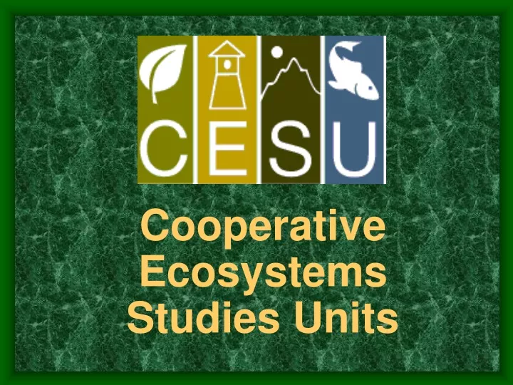 cooperative ecosystems studies units