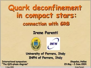 Quark deconfinement  in compact stars: