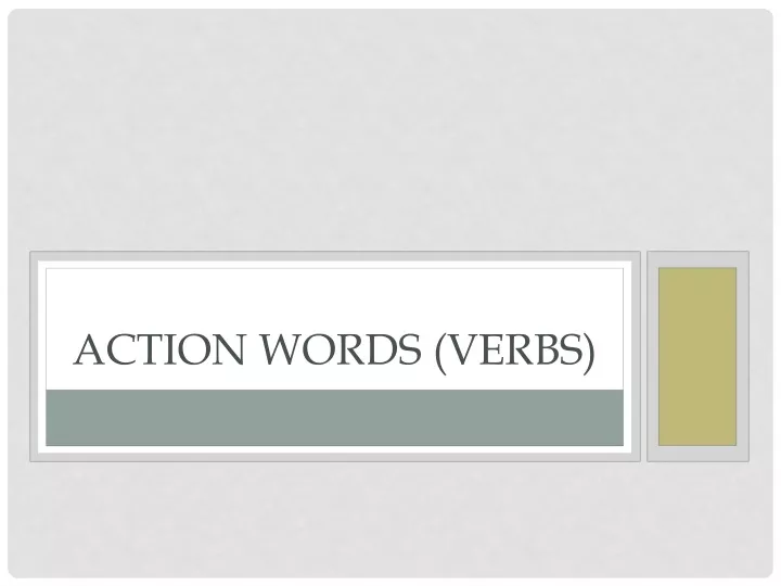 action words verbs
