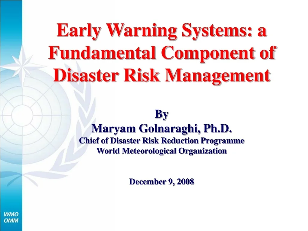PPT - Early Warning Systems in Disaster Risk Management PowerPoint ...