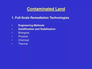 Contaminated Land