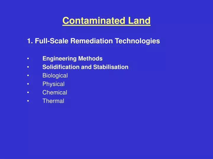 contaminated land