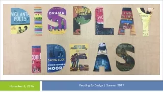 Reading By Design | Summer 2017