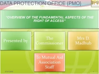 DATA PROTECTION OFFICE {PMO}