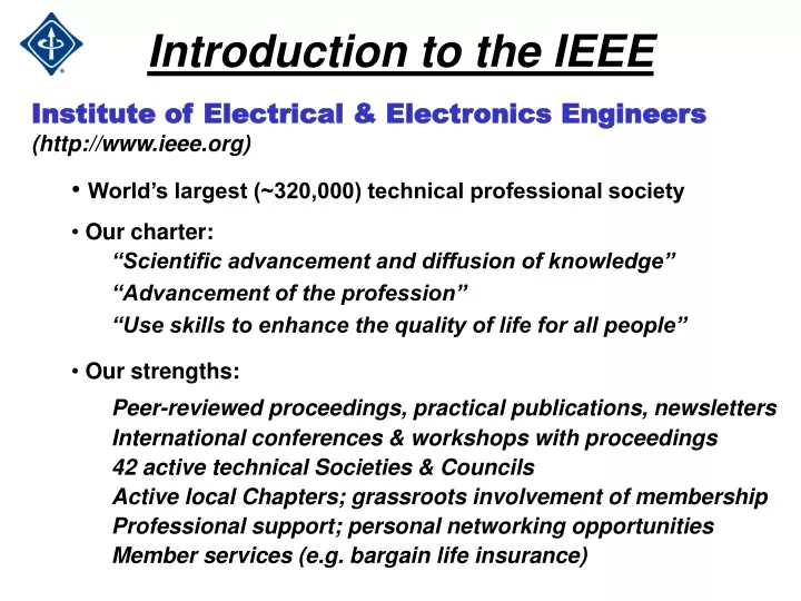 introduction to the ieee