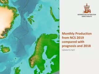 Monthly Production from NCS 2019 compared with prognosis and 2018