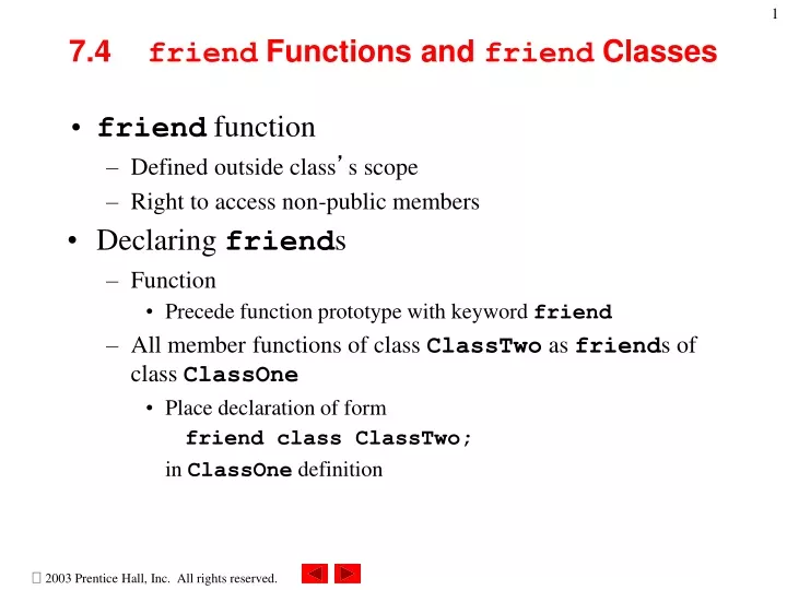 7 4 friend functions and friend classes