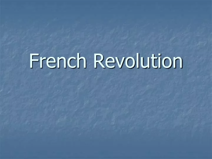 french revolution