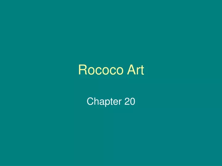 rococo art