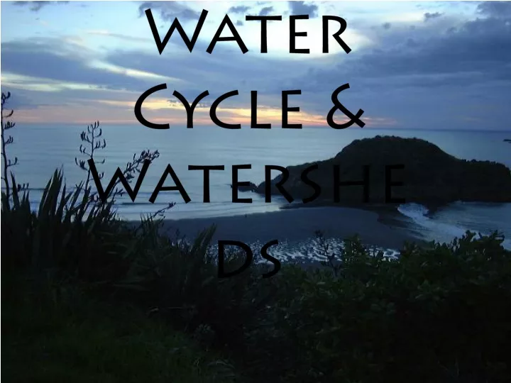 water cycle watersheds