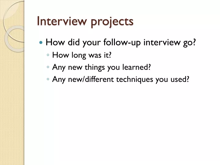 interview projects