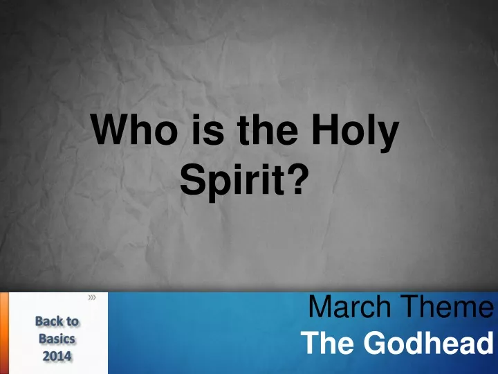 who is the holy spirit