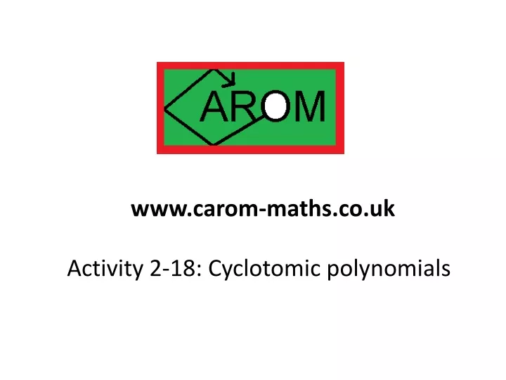 www carom maths co uk