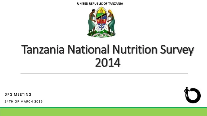 tanzania national nutrition survey 2014