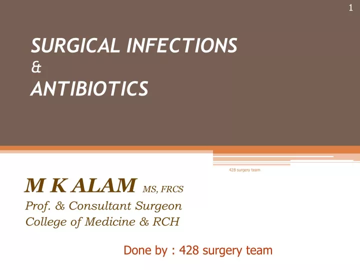 surgical infections antibiotics