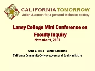 Laney College Mini Conference on Faculty Inquiry