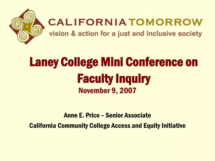 laney college mini conference on faculty inquiry