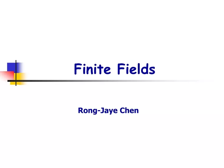 finite fields
