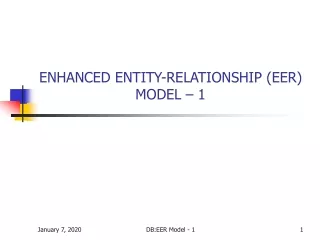 ENHANCED ENTITY-RELATIONSHIP (EER) MODEL – 1