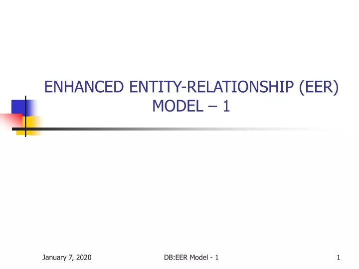 enhanced entity relationship eer model 1
